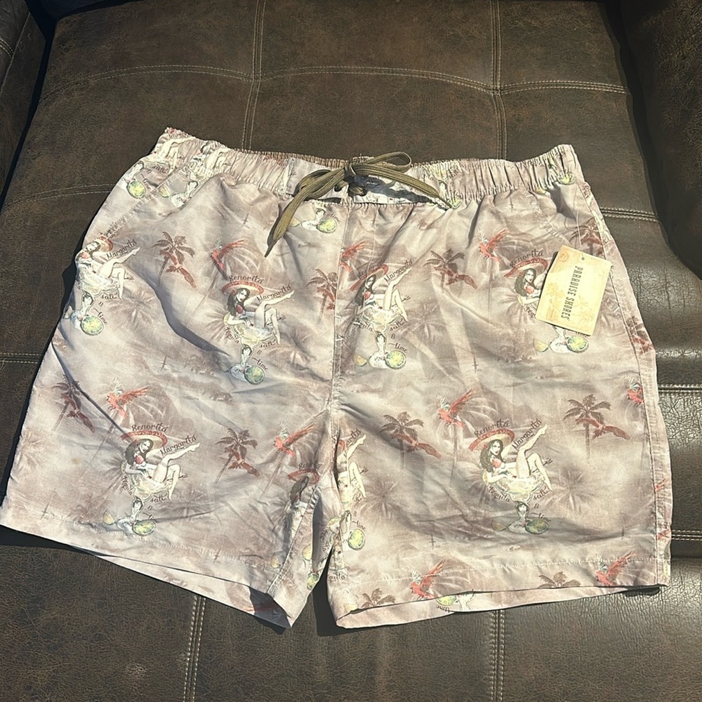 NEW Paradise Shores señorita, Margarita, tequila salt, & lime Trunks Size XXL